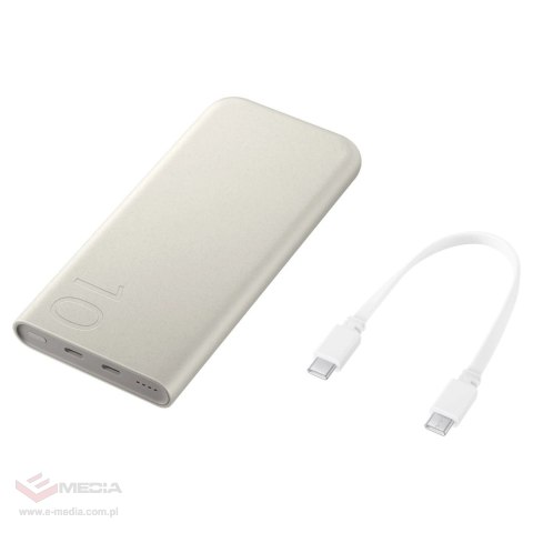 Powerbank Samsung EB-P3400XUEGEU FastCharge 2x USB-C 25W 10000mAh - beżowy