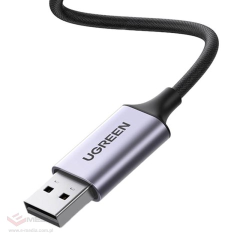 Adapter audio UGREEN CM477, USB do Mini Jack 3.5mm AUX (szary)