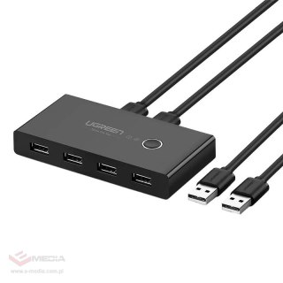 Przełącznik KVM UGREEN US216 4xUSB 2.0 (czarny)