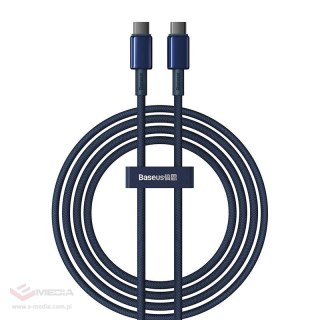 Kabel USB-C do USB-C Baseus Tungsten Gold, 100W, 2m (niebieski)