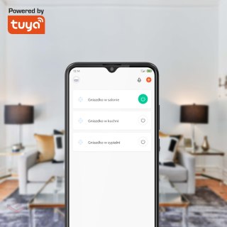 Gniazdo WiFi Kruger&Matz Connect P4 Białe Tuya