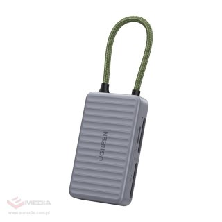 Czytnik kart UGREEN CM868 USB-C 2xSD 1xTF (szary)