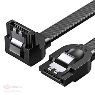 Kabel UGREEN US217 SATA kątowy 0.5m (czarny)