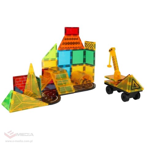 Klocki magnetyczne konstrukcyjne 3D budowa 50 elementów