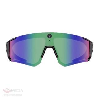 Sportowe okulary Colmi V06 AI Czarne (z niebieskimi szkłami)