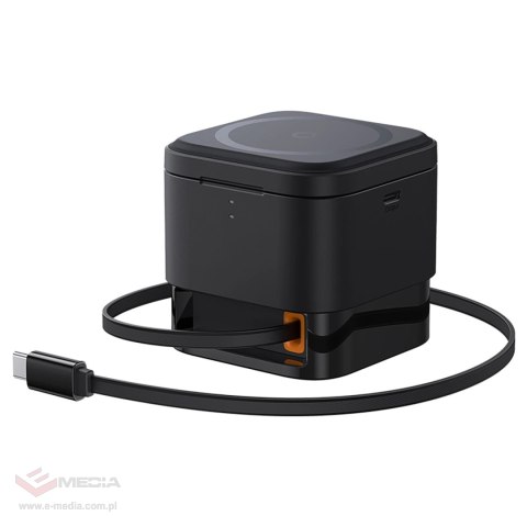 Ładowarka indukcyjna Baseus MagPro 3w1 25W kompatybilna z MagSafe do telefonu i smartwatcha - czarna