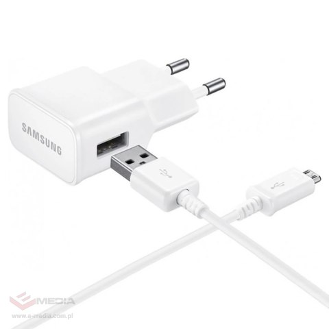 Ładowarka sieciowa Samsung EP-TA50EWE 8W USB-A z kablem microUSB ECB-DU4AWE (Bulk - opakowanie zastępcze) - biała