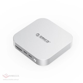 Stacja dokująca Orico MiniLink 9w1 z kieszenią na dysk twardy M.2 SSD - srebrna