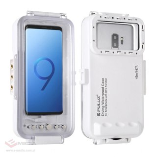 Etui Puluz wodoodporne 45m do smartfonów USB C do zdjęć i nagrań podwodnych (białe)