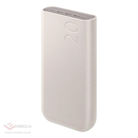 Powerbank Samsung EB-P4520XUEGWW 20000 mAh 3x USB-C 45W SFC - beżowy