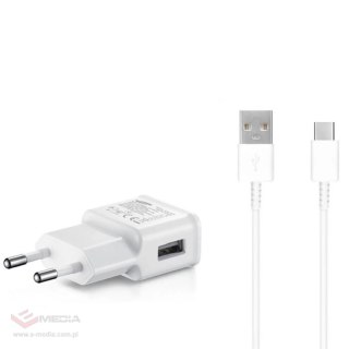 Ładowarka sieciowa Samsung EP-TA200EWE USB-A 15W z kablem EP-DR140AWE USB-A - USB-C (OOB Bulk - opakowanie zastępcze) - biała