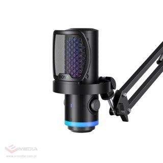 Mikrofon gamingowy BOYA CastMic G40B z ramieniem przewodowy USB-C - czarny